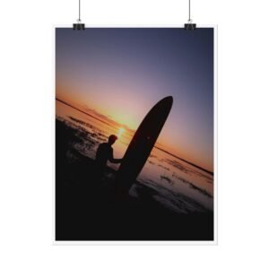 surf sunset poster
