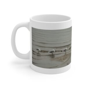 seagulls shore mug